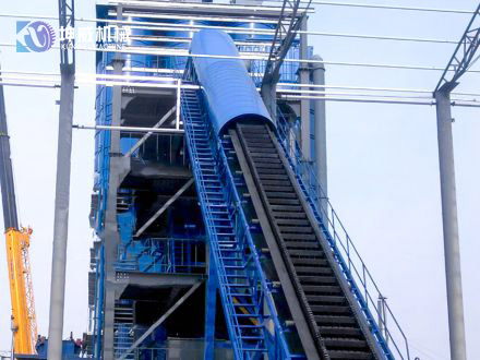 彩鋼瓦大傾角皮帶輸送機